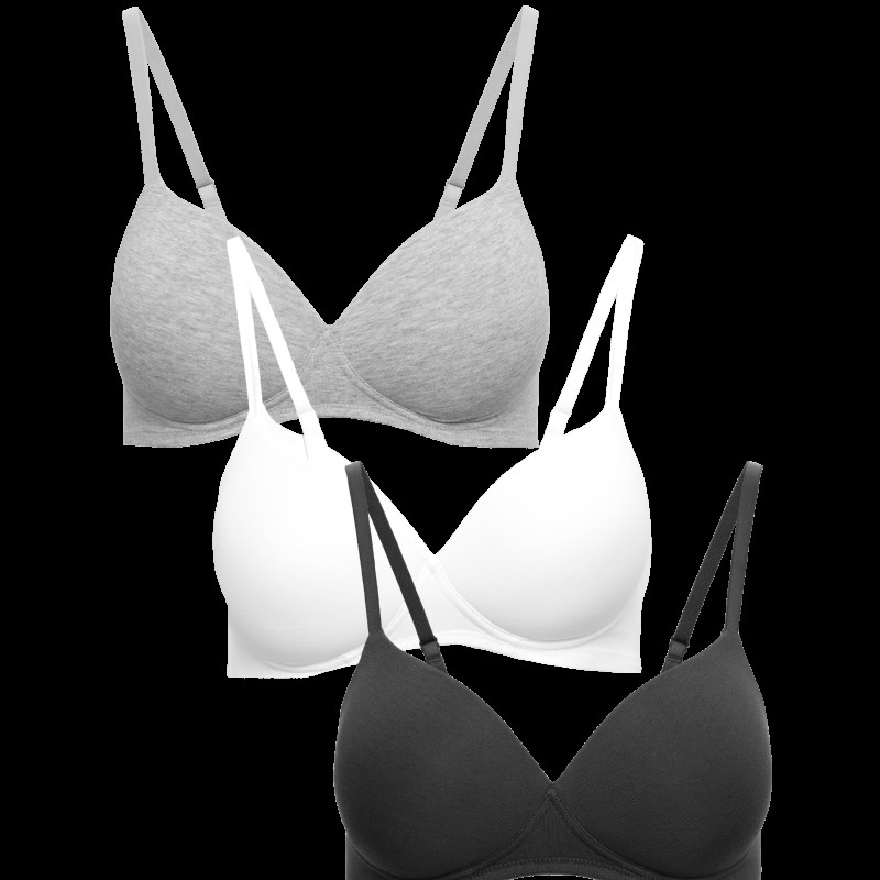 3pk Non Wired T-Shirt Bras A-E