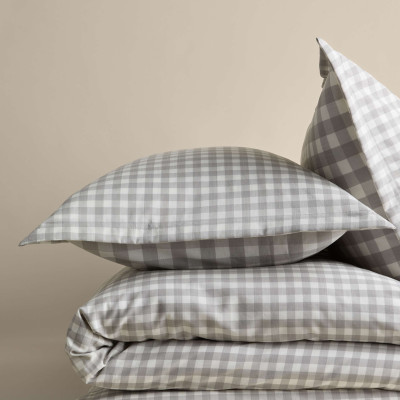 Pure Cotton Gingham Reversible Bedding Set