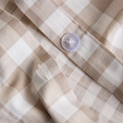 Pure Cotton Gingham Reversible Bedding Set