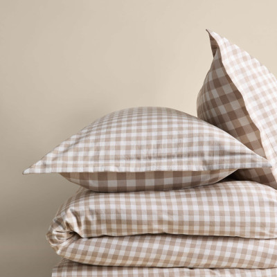 Pure Cotton Gingham Reversible Bedding Set