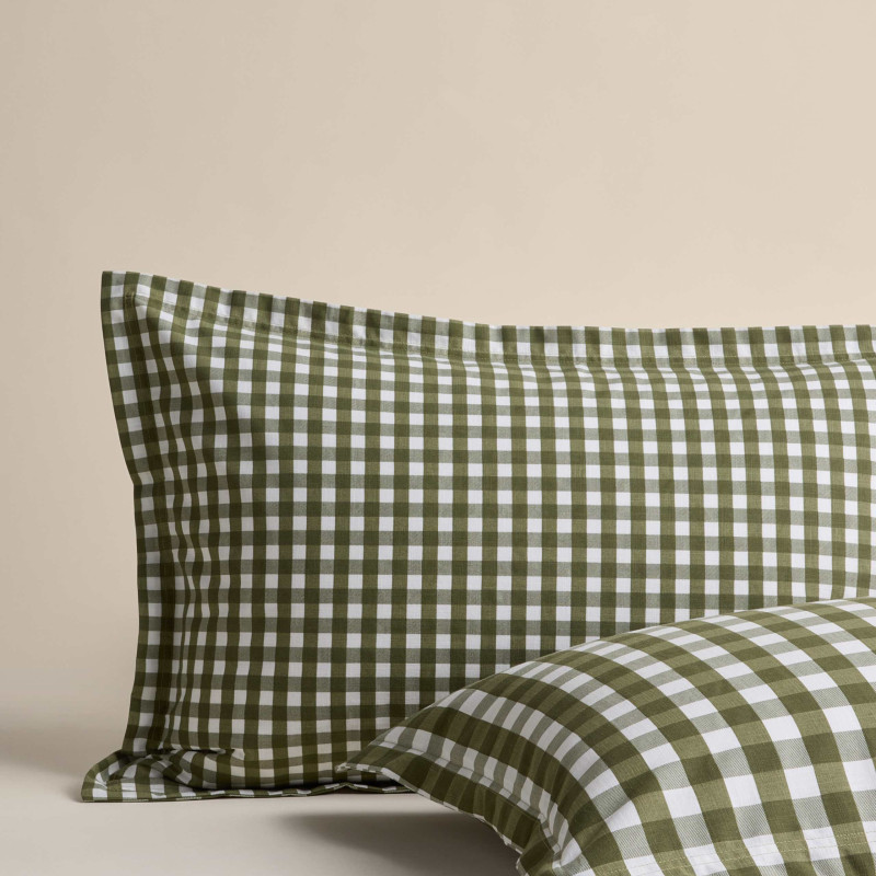 Pure Cotton Gingham Reversible Bedding Set