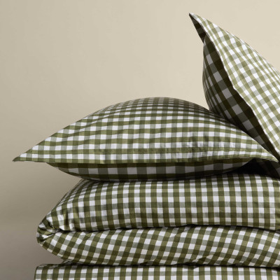 Pure Cotton Gingham Reversible Bedding Set