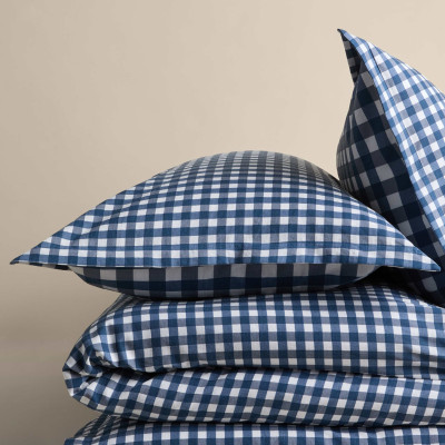 Pure Cotton Gingham Reversible Bedding Set