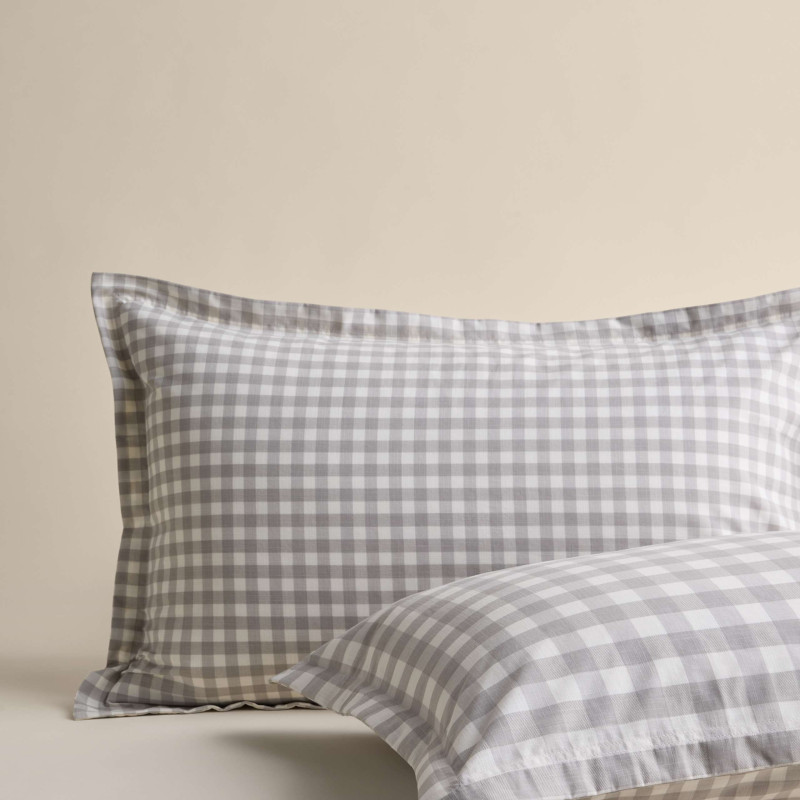Pure Cotton Gingham Reversible Bedding Set