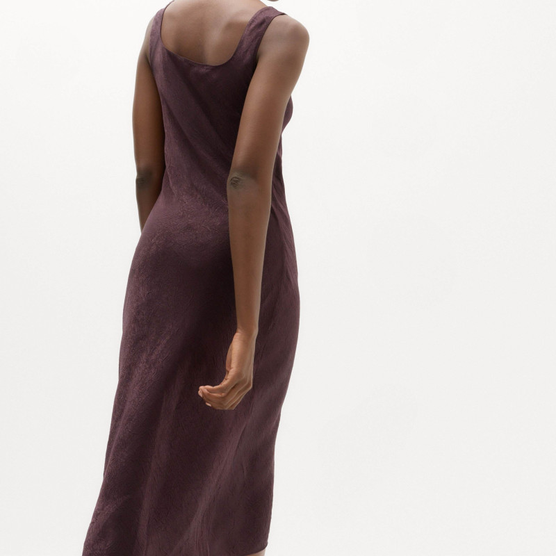 Satin Scoop Neck Midi Slip Dress