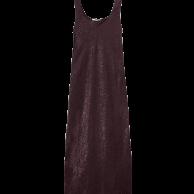 Satin Scoop Neck Midi Slip Dress