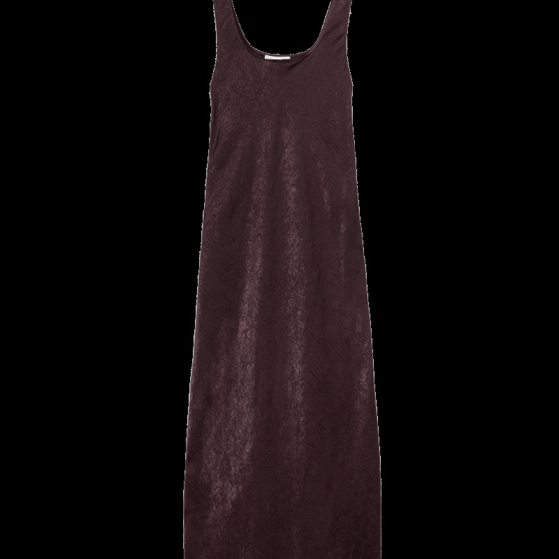 Satin Scoop Neck Midi Slip Dress