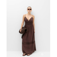 Pure Cotton Lace Insert Beach Dresses