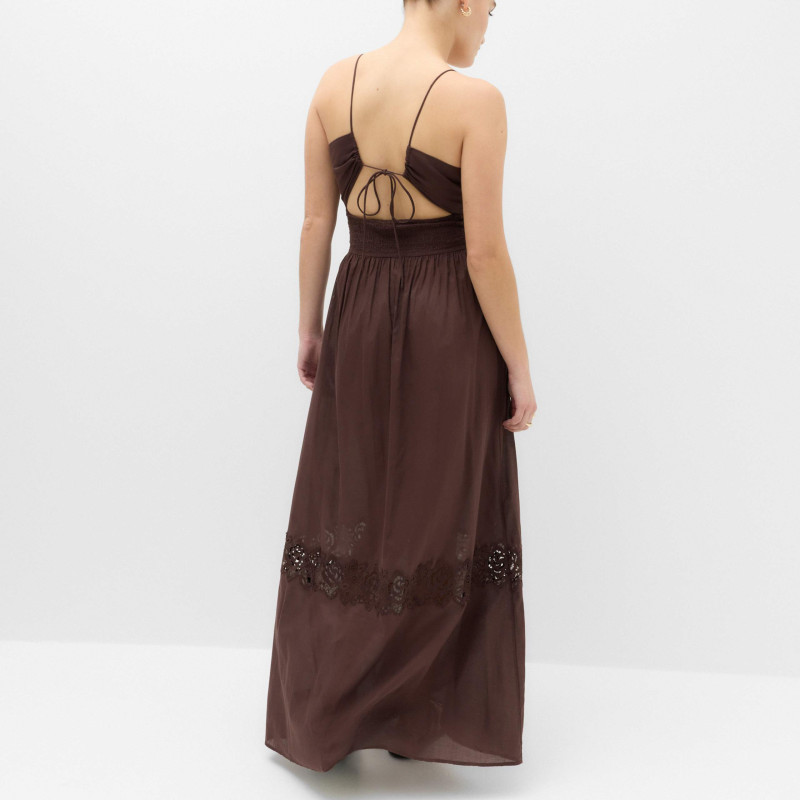 Pure Cotton Lace Insert Beach Dresses