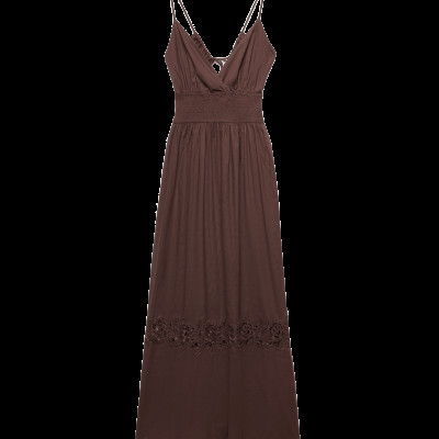 Pure Cotton Lace Insert Beach Dresses