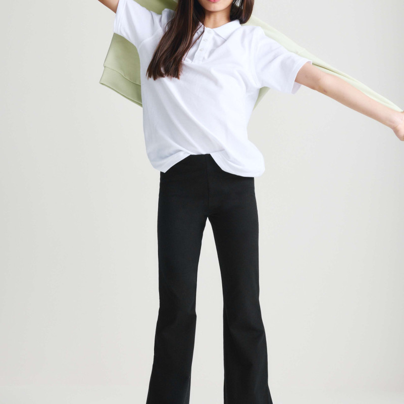 2 Pack Cotton Rich Flared Leggings (6-16 Yrs)