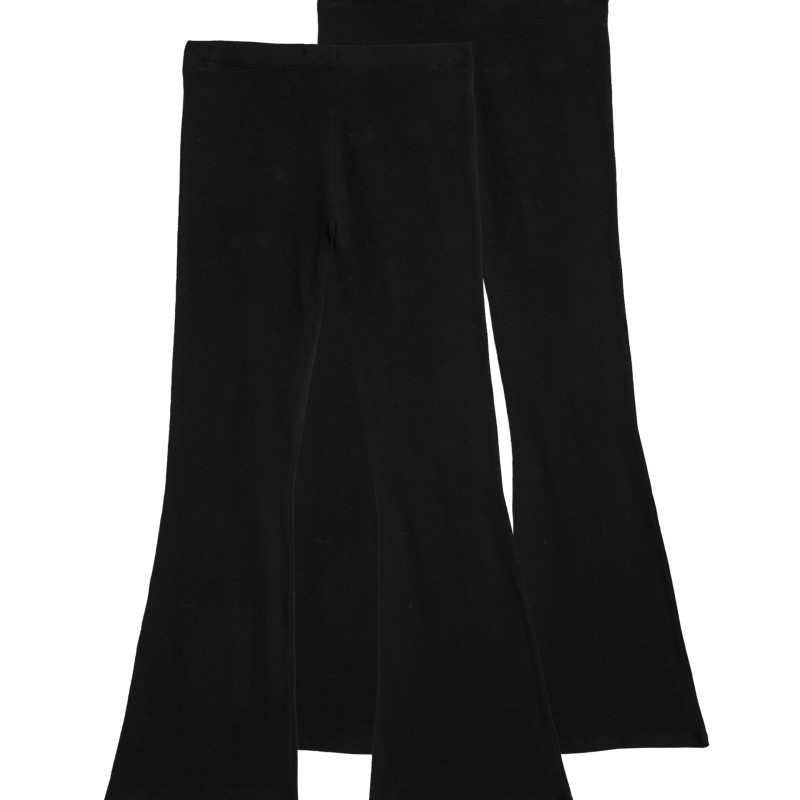 2 Pack Cotton Rich Flared Leggings (6-16 Yrs)