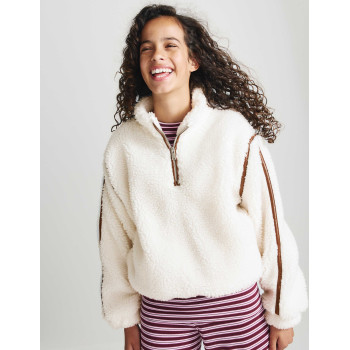Quarter Zip Borg Fleece Sweatshirt (6-16 Yrs)
