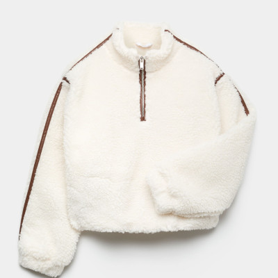 Quarter Zip Borg Fleece Sweatshirt (6-16 Yrs)