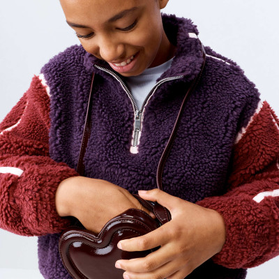 Quarter Zip Borg Fleece Sweatshirt (6-16 Yrs)