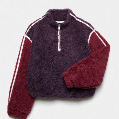 Quarter Zip Borg Fleece Sweatshirt (6-16 Yrs)