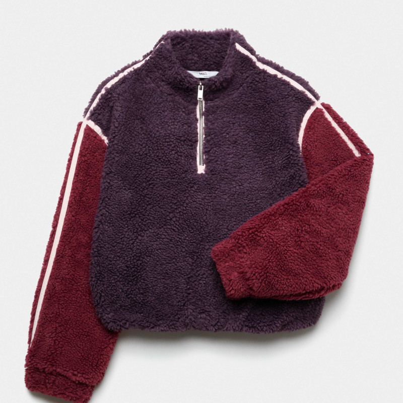 Quarter Zip Borg Fleece Sweatshirt (6-16 Yrs)