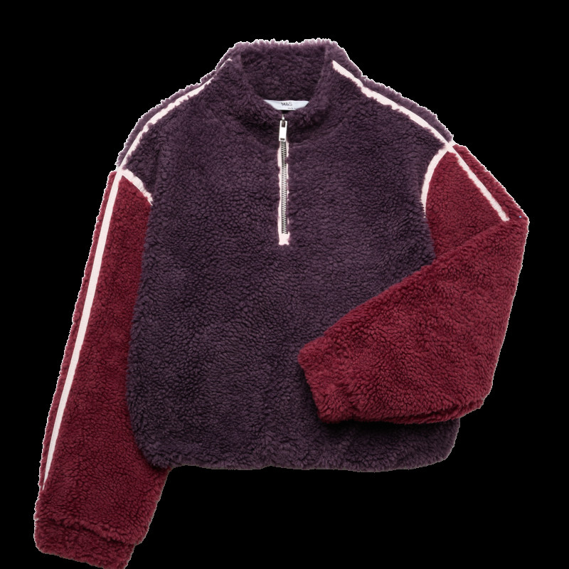 Quarter Zip Borg Fleece Sweatshirt (6-16 Yrs)