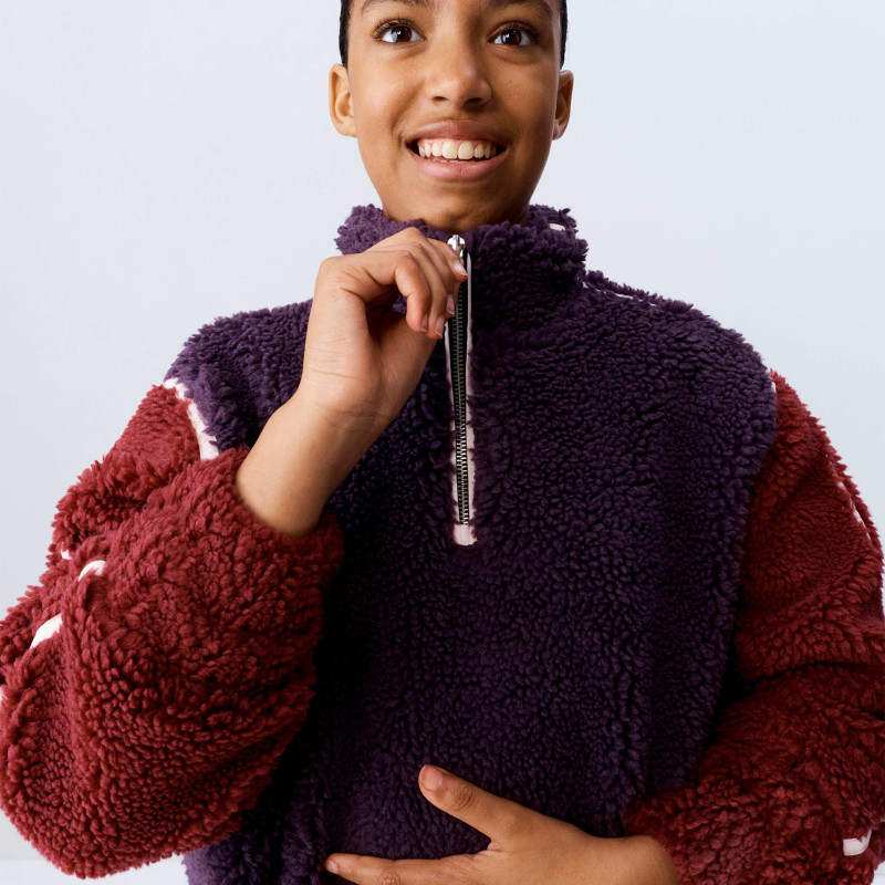 Quarter Zip Borg Fleece Sweatshirt (6-16 Yrs)