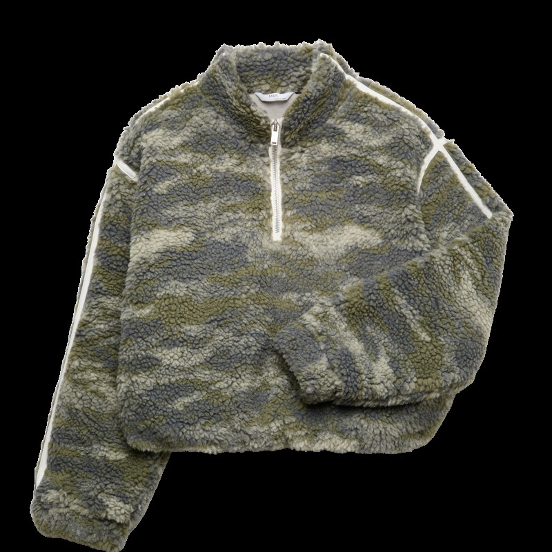 Quarter Zip Borg Fleece Sweatshirt (6-16 Yrs)