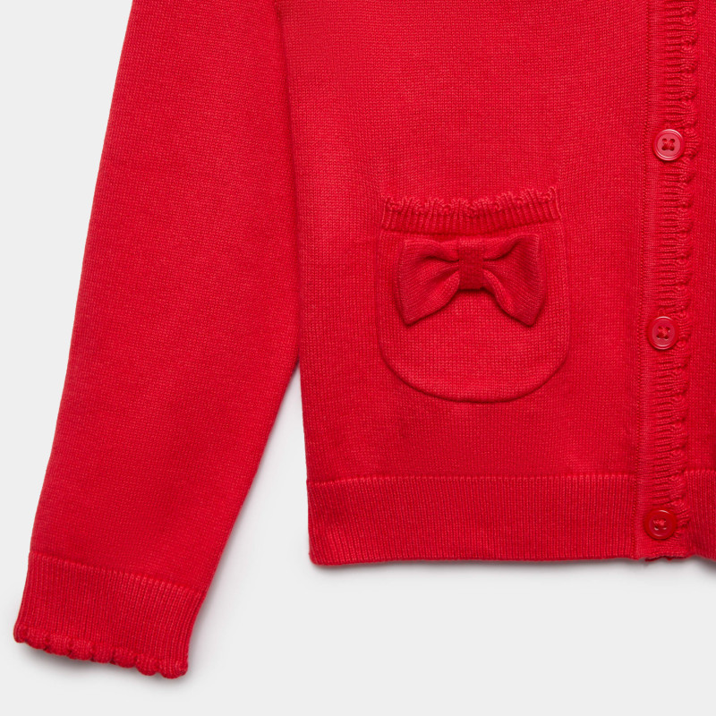 Pure Cotton Bow Pocket Cardigan (3-18 Yrs)