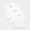 3 Pack Girls' Plus Fit Easy Iron School Shirts (4-18 Yrs)