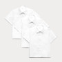 3 Pack Girls' Plus Fit Easy Iron School Shirts (4-18 Yrs)