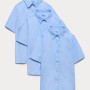 3 Pack Girls' Easy Iron School Shirts (2-16 Yrs)