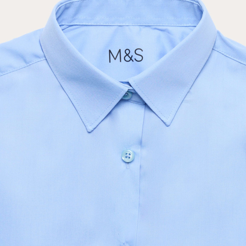 3 Pack Girls' Easy Iron School Shirts (2-16 Yrs)
