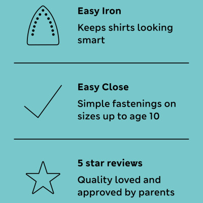 3 Pack Girls' Easy Iron School Shirts (2-16 Yrs)