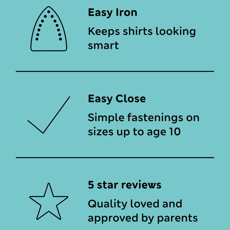 3 Pack Girls' Easy Iron School Shirts (2-16 Yrs)