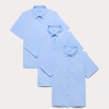 3 Pack Girls' Slim Fit Easy Iron School Shirts (2-16 Yrs)