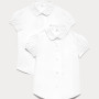2 Pack Girls' Pintuck Easy Iron School Shirts (2-16 Yrs)