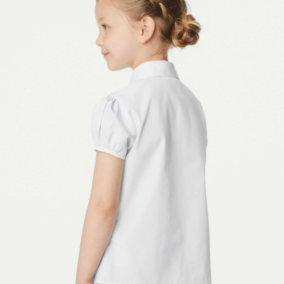 2 Pack Girls' Pintuck Easy Iron School Shirts (2-16 Yrs)