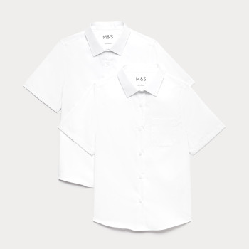 2 Pack Girls' Non-Iron School Shirts (2-18 Yrs)