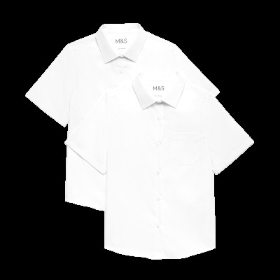 2 Pack Girls' Non-Iron School Shirts (2-18 Yrs)