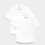 2 Pack Girls' Slim Fit Non-Iron School Shirts (2-18 Yrs)