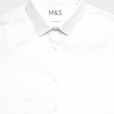 2 Pack Girls' Slim Fit Non-Iron School Shirts (2-18 Yrs)