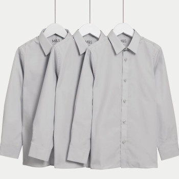 3 Pack Girls' Easy Iron School Shirts (2-16 Yrs)
