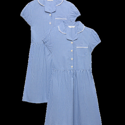 2 Pack Cotton Rich Gingham Dresses (2-14 Yrs)