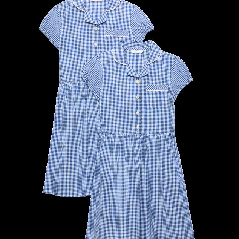 2 Pack Cotton Rich Gingham Dresses (2-14 Yrs)