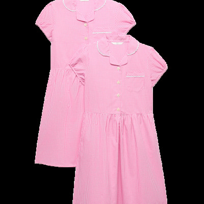 2 Pack Cotton Rich Gingham Dresses (2-14 Yrs)