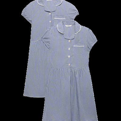 2 Pack Cotton Rich Gingham Dresses (2-14 Yrs)