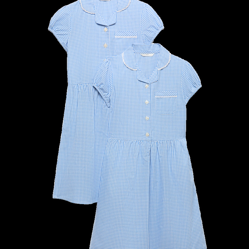 2 Pack Cotton Rich Gingham Dresses (2-14 Yrs)