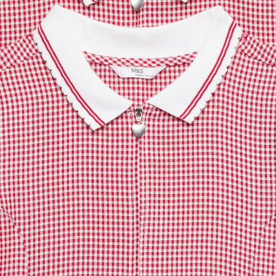 2 Pack Zip Gingham School Dresses (2-14 Yrs)