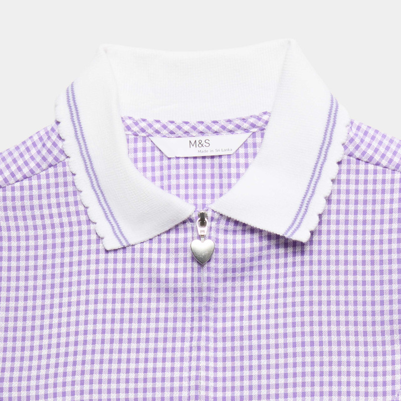 2 Pack Zip Gingham School Dresses (2-14 Yrs)