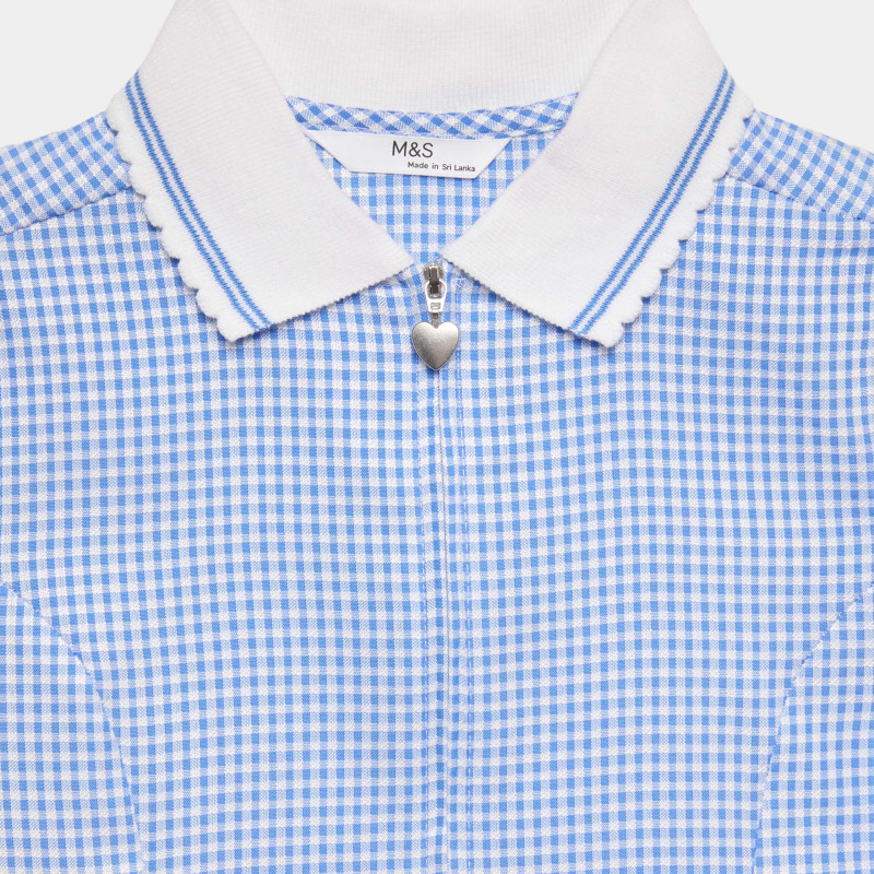 2 Pack Zip Gingham School Dresses (2-14 Yrs)