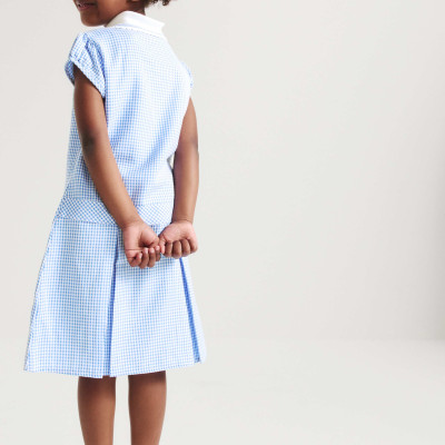2 Pack Zip Gingham School Dresses (2-14 Yrs)