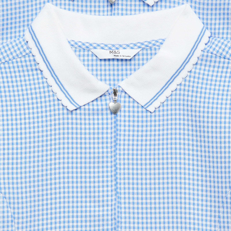 2 Pack Zip Gingham School Dresses (2-14 Yrs)