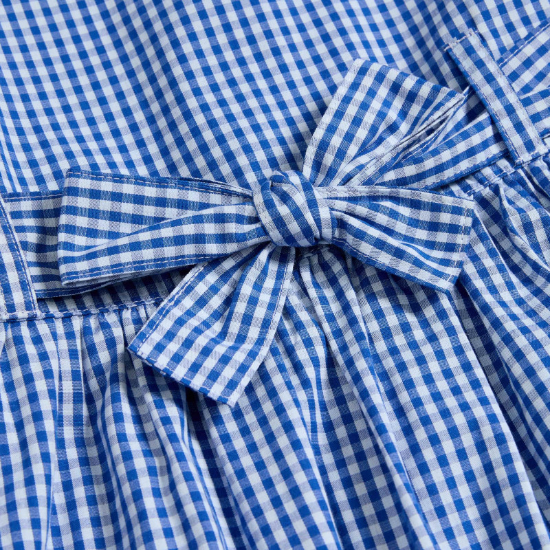 Pure Cotton Gingham School Dress (2-14 Yrs)